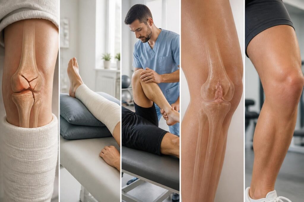 découvrez les étapes clés de la guérison d'une fracture au genou, du diagnostic initial à la rééducation, pour un rétablissement optimal.