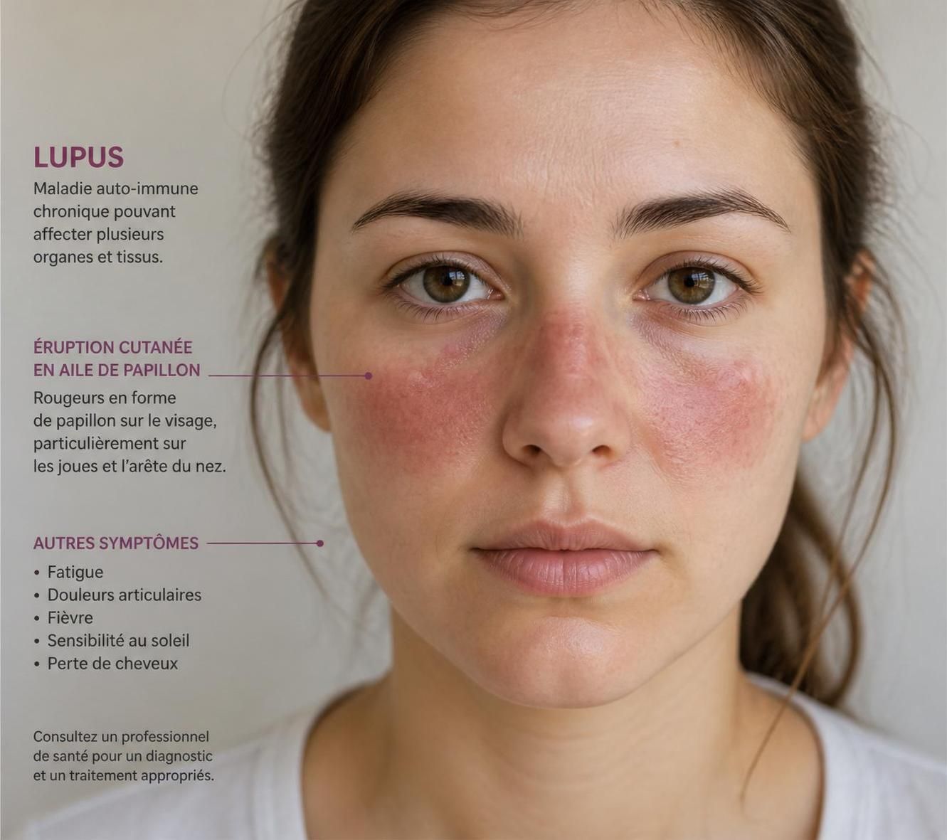 découvrez les symptômes spécifiques du lupus chez la femme pour mieux reconnaître et comprendre cette maladie auto-immune souvent difficile à diagnostiquer.