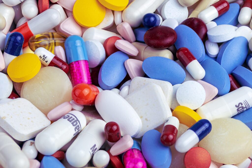 colorful drug mix