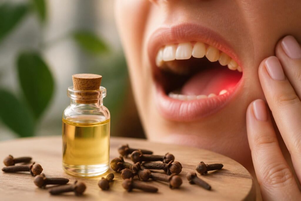 découvrez comment utiliser l'huile essentielle de clou de girofle pour soulager la douleur dentaire, avec des conseils d'usage et de posologie efficaces.