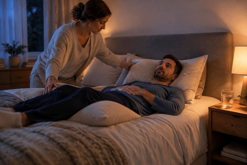 découvrez les causes possibles de votre inconfort lorsque vous dormez sur le dos et essayez des solutions simples pour mieux dormir.