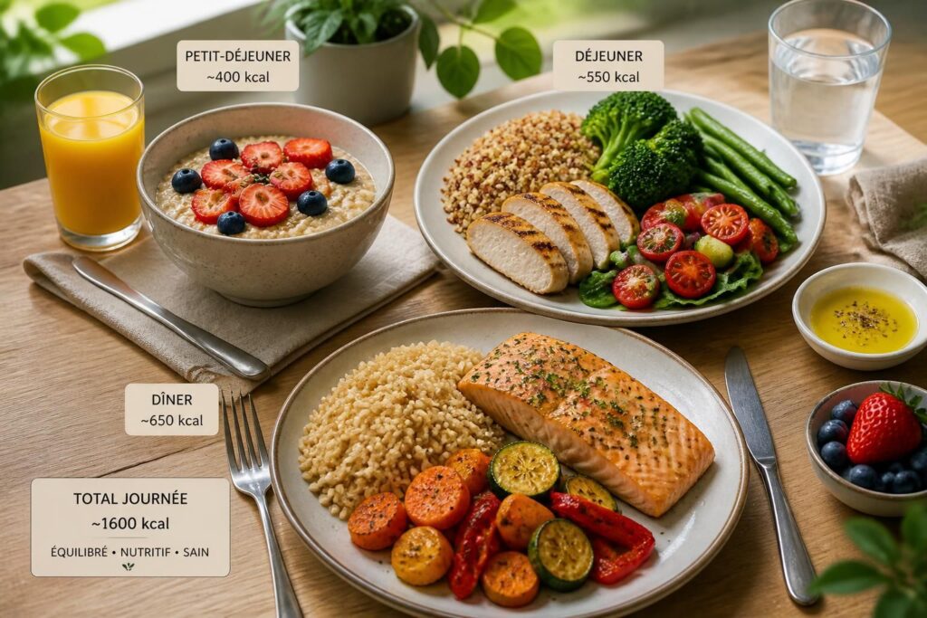 découvrez des idées de menus équilibrés à 1600 calories spécialement conçus pour les femmes, afin d'optimiser votre énergie et votre bien-être tout au long de la journée.