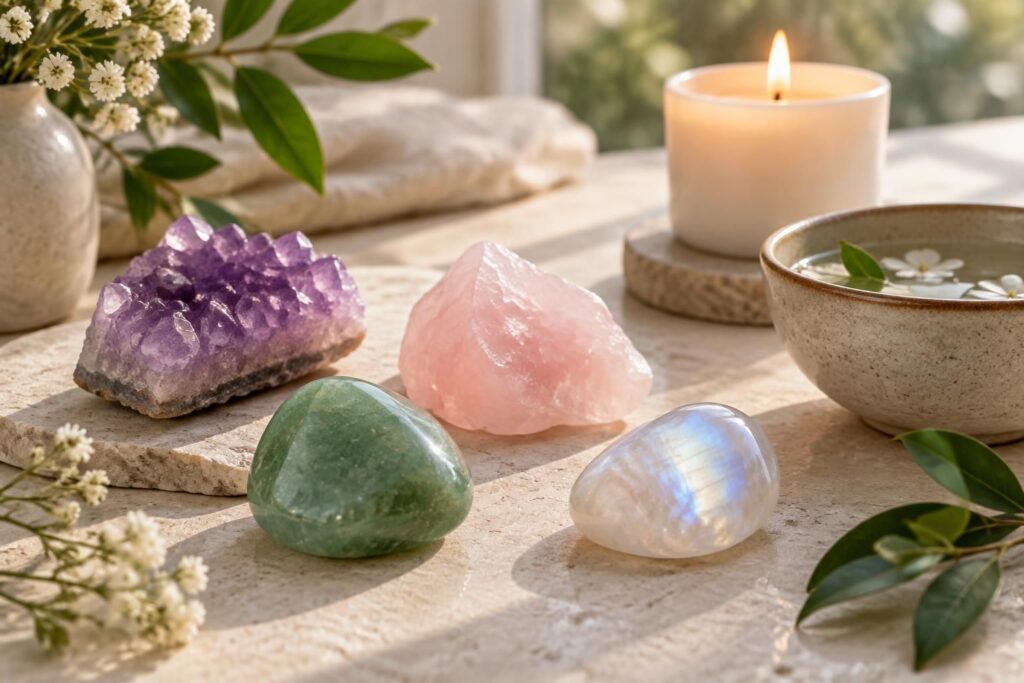 découvrez quelles pierres naturelles, comme l’améthyste ou la howlite, peuvent accompagner vos moments de stress et d’angoisse et favoriser la détente.